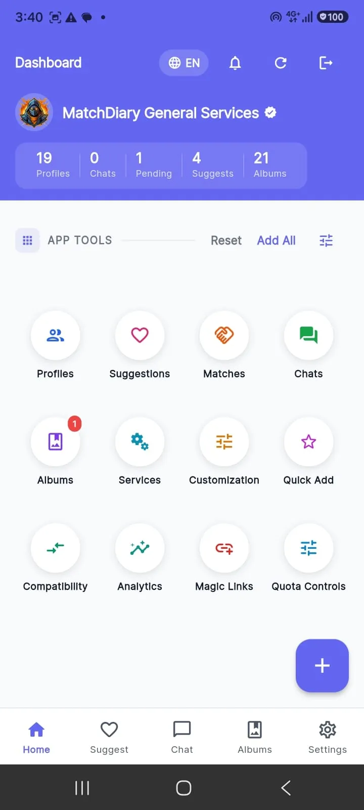 Business app — Dashboard